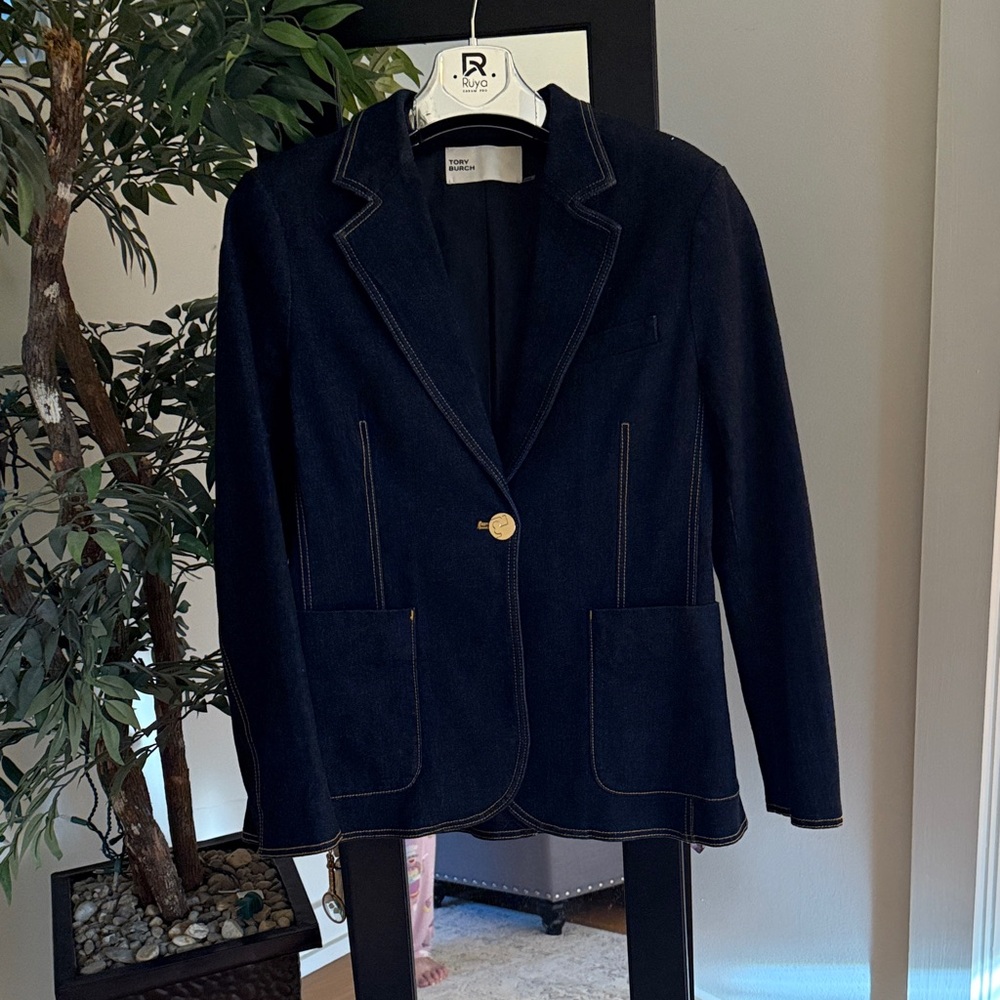 Dark Denim Tory Burch Women's Blazer